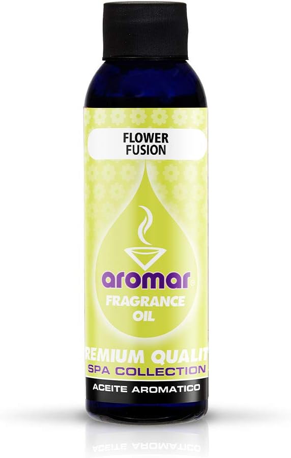 AROMAR Premium Fragrance Oil, Long-Lasting, Refreshing Uplifting Aroma for Aromatherapy, Relaxation & Household Uses, Flower Fusion 4 oz.