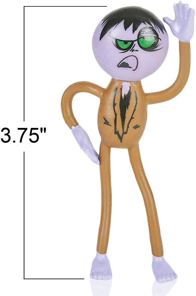 ArtCreativity Bendable Zombie Toys for Kids - Pack of 12, 3.75” Halloween Figurines with Bendable Arms & Legs - Party Favors, Trick-or-Treat Goodie Bag Fillers, Classroom Rewards & Spooky Décor