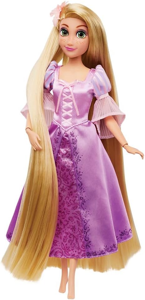 Disney Store Girl's Princess Story Doll (Rapunzel from Tangled) 11 Inches, Includes Coloring Book and Additional Dress, Princess Doll in Classic Outfit, Princess Toys