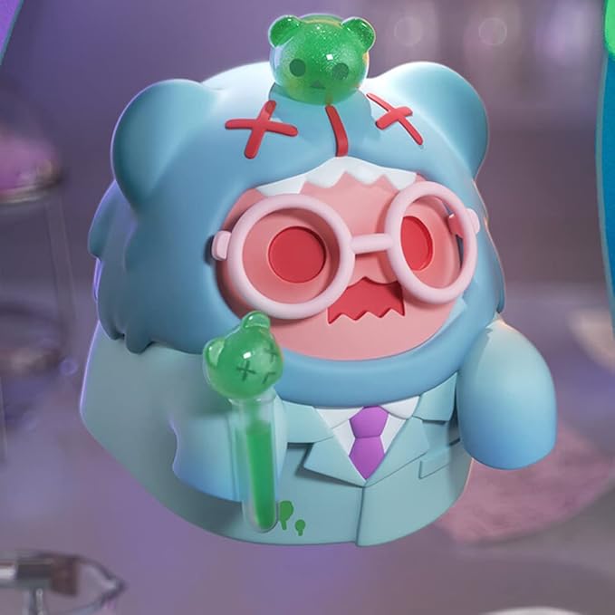 BEEMAI Ghost Bear Lovesick Lab Series 1PC Random Design Cute Figures Desktop Ornament Collectible Toys Birthday Gifts (Pack of 2)