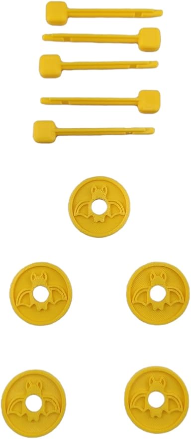 Replacement Discs Projectiles Missiles Bullets for Fisher Price Imaginext DC Super Friends (Yellow 5 Discs 5 Projectiles)