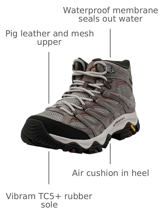 Merrell Women's Moab 3 Mid Waterproof Hiking Boots