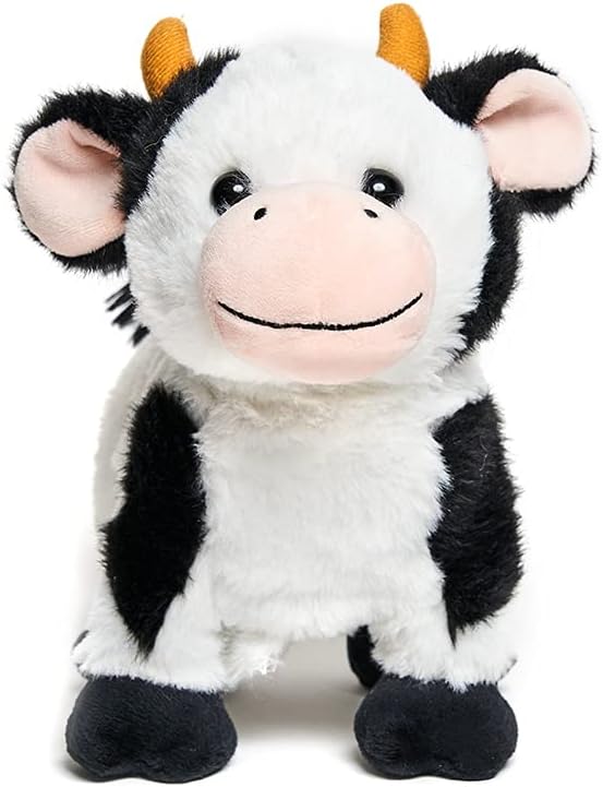 Cuddle Barn - Barnyard Buddies Cow | Animated Singing Cow Plush Stuffed Animal | Walks and Wags Tail to Old Macdonald, 8 inches