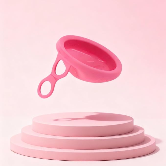 Menstrual Disc | Award Winning Reusable Soft Flexible Period Disc | Capacity of 10 Tampons | Double Loop Tab for Easy Removal, Leak Proof Alternative to Pads & Tampons (Bubblegum)