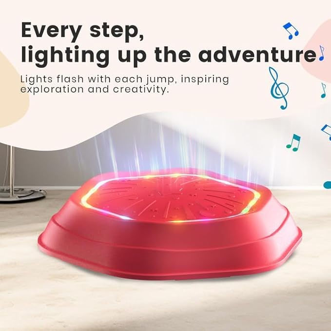Holyton Upgraded Music Light-Up Stepping Stones for Kids, 5-Pack Sensory Balance Toys with Batteries, Non-Slip Design, for Ages 3–8, Ideal for Sensory Training, Indoor & Outdoor Play, Great Gift Idea