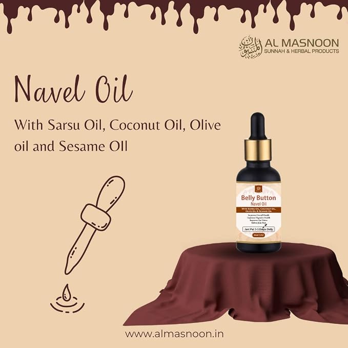 Belly Button Oil/Nabhi Oil/with Coconut, Sarsu & Olive Oil 30Ml Pack of 1