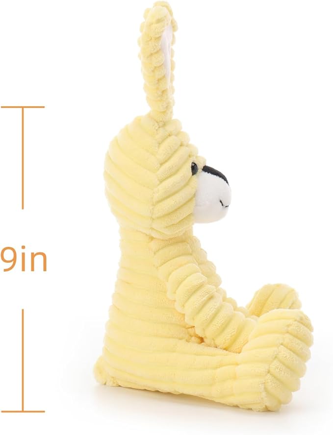 Apricot Lamb Yellow Corduroy Bunny Stuffed Animals for Kids, Soft Cute Plush Toys for Baby Girl and Boy, 9 Inches