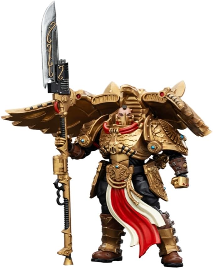 JOYTOY Warhammer The Horus Heresy Legio Custodes Custodian Venatari Squad Venatari with Venatari Lance, 1:18 Scale 5.4in Action Figure Mecha Joy Toy Collection Model