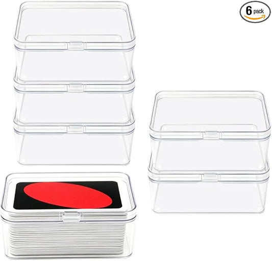 6PCS Card Case for UNO Card, Plastic Playing Card Case, Card Holder Box, Plastic Card Storage Box