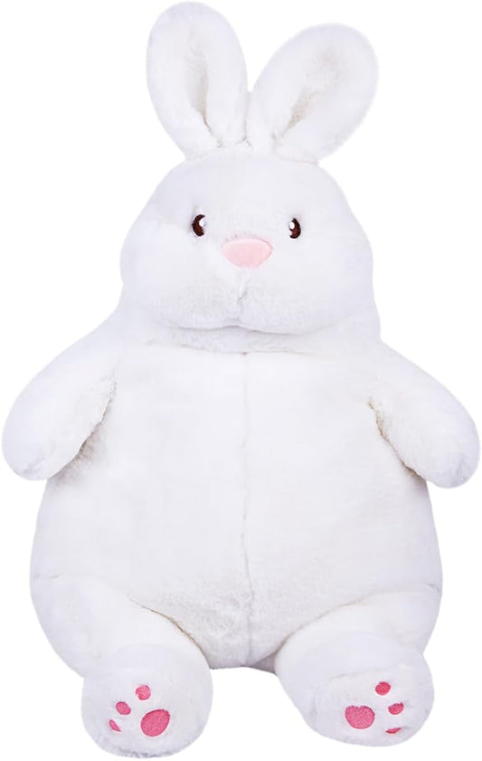 ARELUX Cute Bunny Easter Plush Rabbit 14in Stuffed Animal Hugging Pillow:Soft Large Sleeping Body Warm Fluffy Pillow Ideal Gift for Adorable Chubby Tiger Plushie Toy