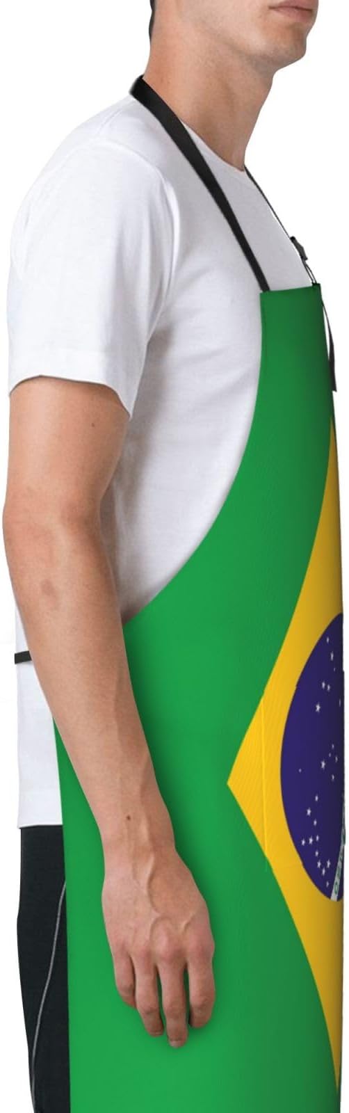 Cute Flag Kitchen Cooking Aprons for Women Men Adjustable Patriotic Flag Apron with 2 Pockets for Home Kitchen Garden