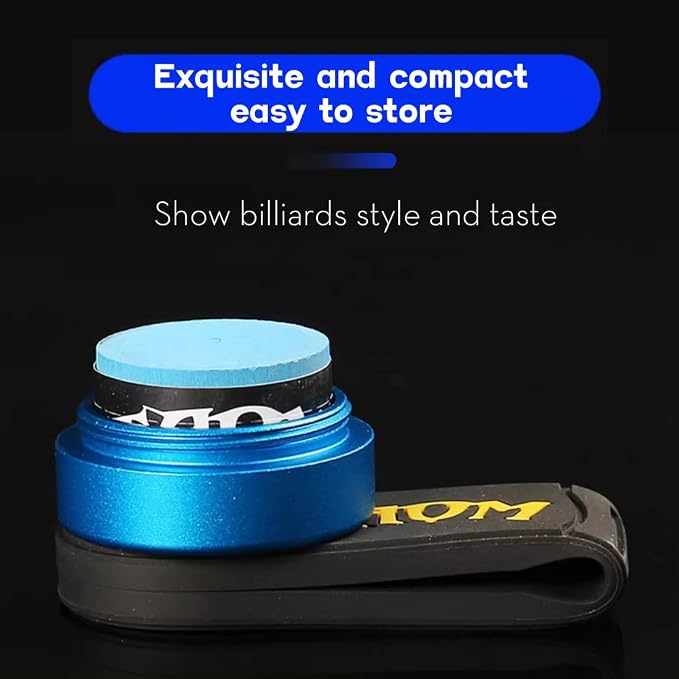 TAOM Pool Chalk Holder Round Shaped Practical Tool Billiards Accessories Magnetic Mini Chalk Tip Case Container Round Box Billiards