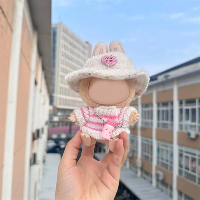 2 Sets for Labubu Clothes/for Labubu Outfits,Clothes Set for 17cm Lububu Doll,Clothing for LA BUBU, Stylish Adorable Accessories (No Doll) (No doll-YZZS12-2 Sets)