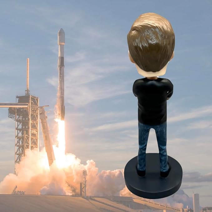 Elon Musk Bobblehead, Entrepreneur and American Patriot, Trump Doge, Premium Polyresin Collectible Statue, 8 Inches Tall, World Leaders Series, Patriots