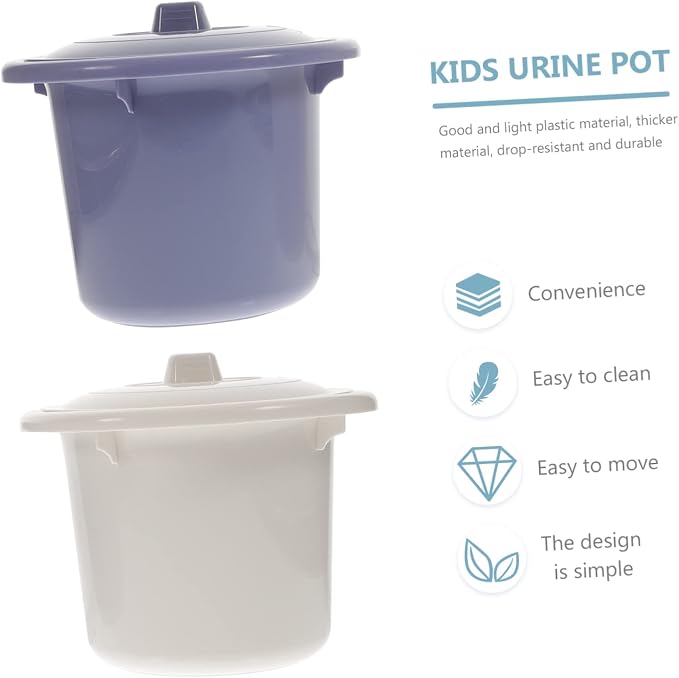 SHOWERORO 2pcs Spittoon for Elderly Men Car Containers with Lids Travel Potty Portable Pot Chamber Pot Adult Urinal Pail Pot Convenient Potty Adult Spittoon