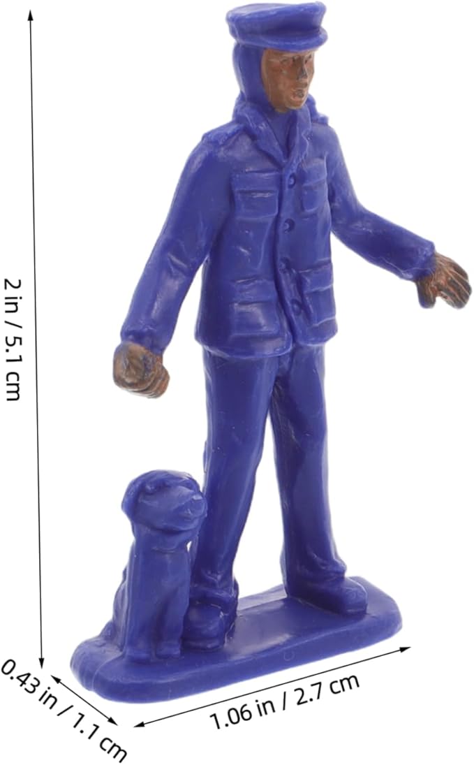 50Pcs Realistic Policeman Toy Figures for Sand Table Decoration - Miniature Police Character Models for Desktop Adornment and Micro Landscape Ornaments