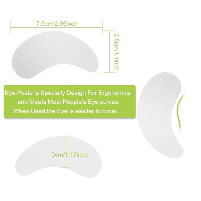 100 Pairs Under Eye Pads,Lint Free Lash Extension Under Eye Patches for Eyelash Extension,Eye Mask Beauty Tool (FOX)