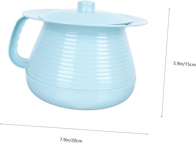 1pc Portable Adult Urinal Pot with Lid Thickened Urinal Container for Seniors Boys and Girls and Pregnant Women Night Urine Pot for Travel and Home Use