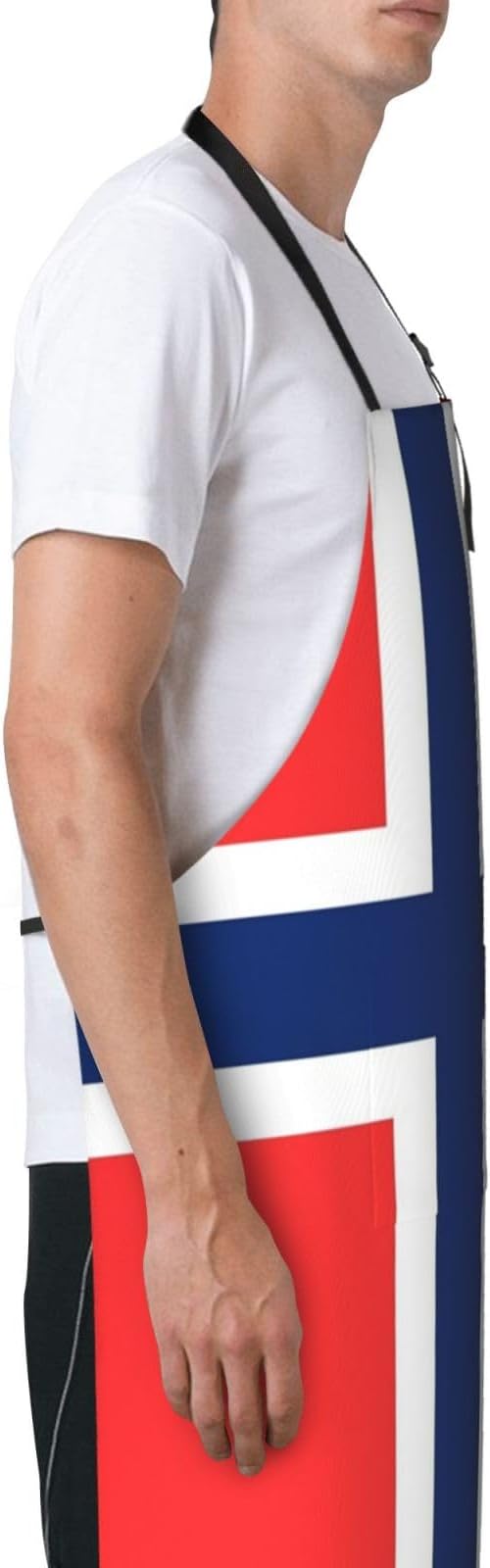 Cute Flag Kitchen Cooking Aprons for Women Men Adjustable Patriotic Flag Apron with 2 Pockets for Home Kitchen Garden