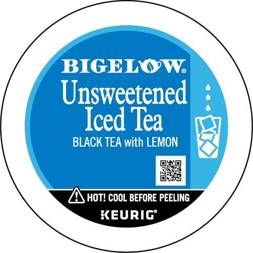 Bigelow Tea Unsweetened Iced Black Tea with Lemon K Cups Pods, Caffeinated Tea Keurig Tea Pods, 10 Count Box (Pack of 6), 60 Total K Cup Pods Total