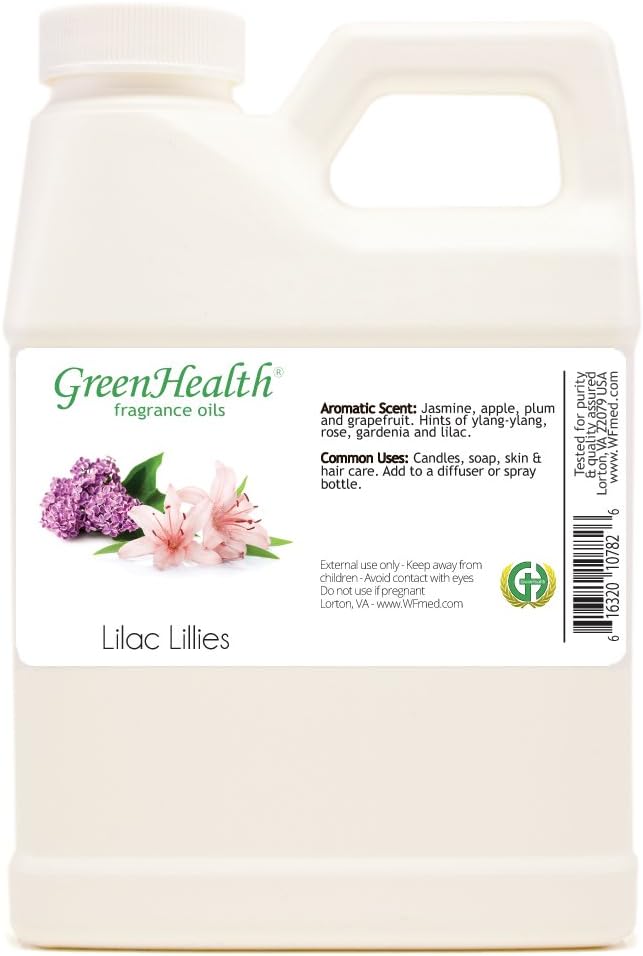 16 fl oz Lilac Lilies Fragrance Oil (Plastic Jug w/Cap) - GreenHealth