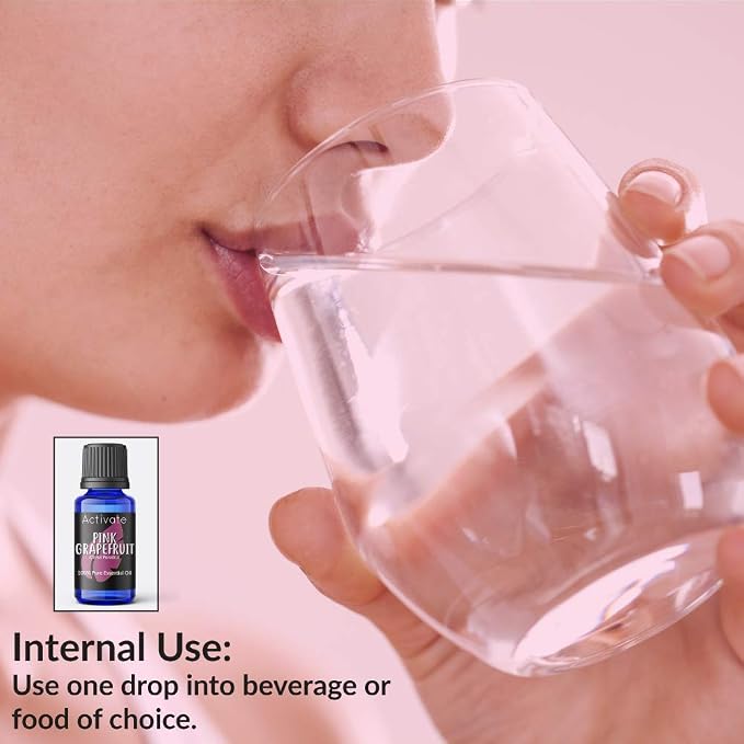 Activate Pink Grapefruit Essential Oil 100% Pure, Premium Grade, Undiluted, Natural, Aromatherapy & Diffuser Use 10ml