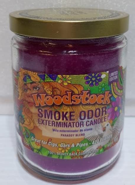 Smoke Odor Exterminator 13oz Jar Set of 6 Assorted Candles Blue Serenity. | Assortment of 6, Includes Blue Serenity, HoliBlaze, Nag Champa, Vanilla Glitz & Woodstock & Sandalwood