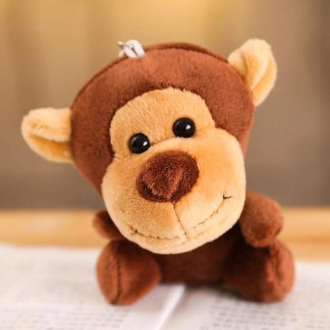 Mini Stuffed Animal Forest Tiny Plush Jungle Lion Elephant Tiger Giraffe Plush Toy for Party Animal Themed 6 Pieces (6zhidongwu)