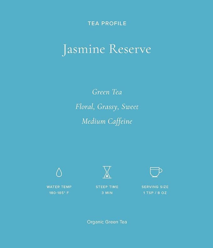 Art of Tea | Organic Jasmine Reserve (Jasmine Tea) | 50 Pyramid Tea Bag Sachets