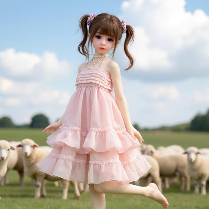 Silicone Seamless Female Action Figure, Flexible Female Figure, Doll Suitable for Cosplay/Photography/Art TPE Bodies and PVC Heads, Random Hair and Clothes 39inch (128CM H Natural Color)