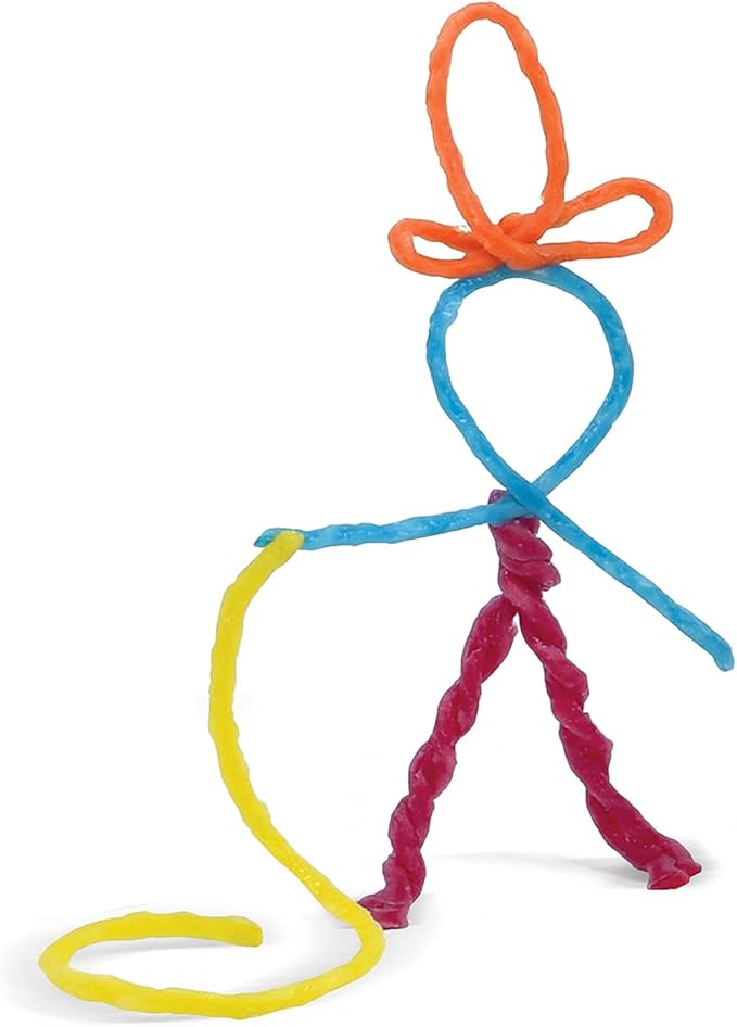 Wikki Stix for Doodlers - Kid's Travel Essential: Portable Creativity On-The-Go! Pack of 24 Wikki Stix in Neon and Primary Colors. Made in USA ! 3 & Up.