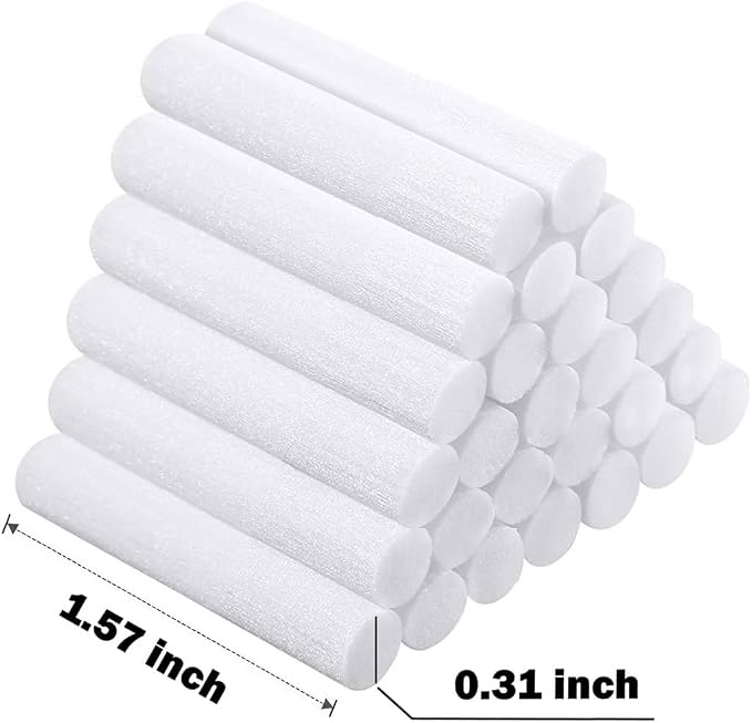 110Pack Wick Essential Oil Inhaler Replacement Kit, 4 cm (1 5/8 inch) Blank Nasal Sticks,or Essential Oil Inhalers. 10 Mini Droppers. for Essential Oil Inhalers.