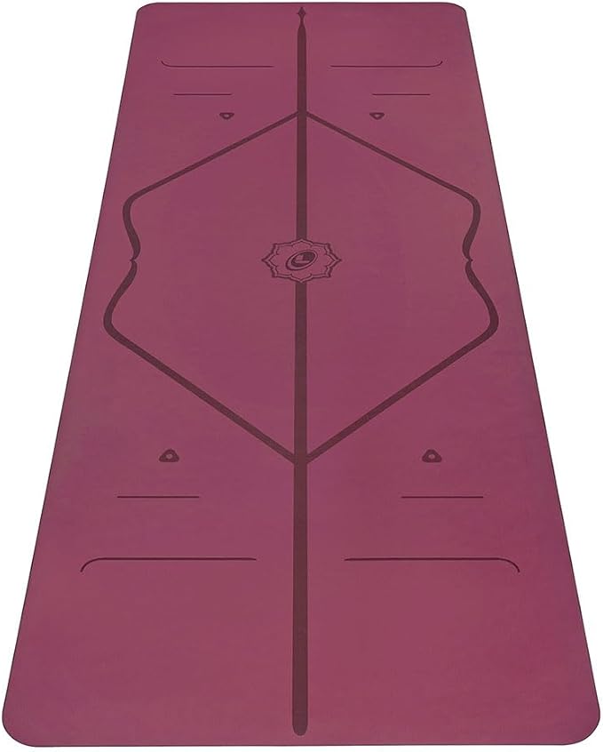 Liforme Original Yoga Mat – Free Yoga Bag Included - Patented Alignment System, Warrior-like Grip, Non-slip, Eco-friendly, sweat-resistant, long, wide, 4.2mm thick mat for comfort