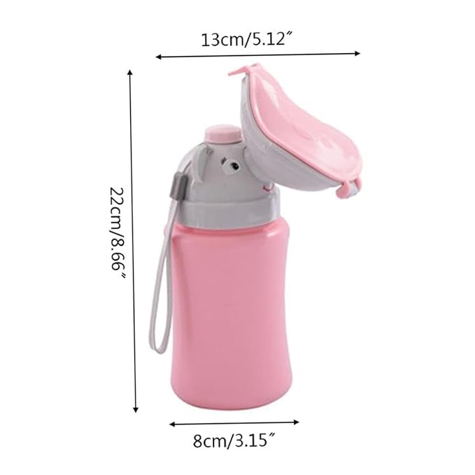 Kids Portable Travel Urinal 500ml for Toddler Boys Girls Pee Training Emergency Toilet Potty for Car Trip Outdoor Camping on the Road Park Beach Travel Essentials