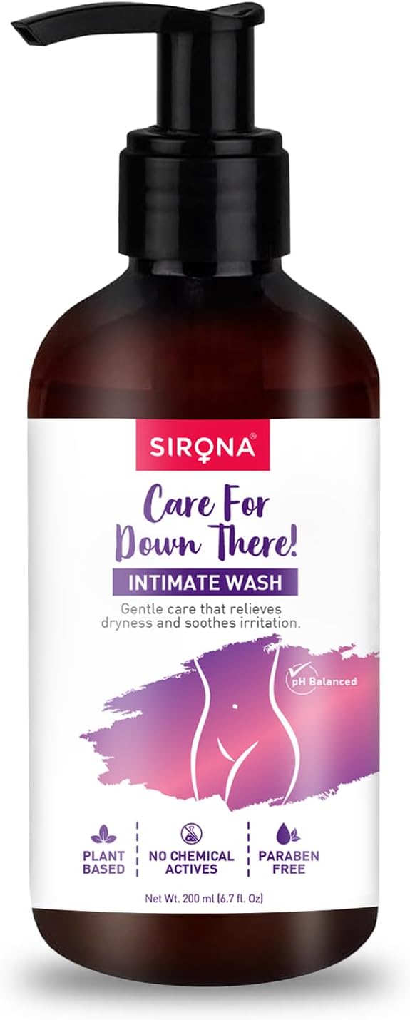 Sirona pH Balancing Cleanser | Feminine Vaginal Wash | Fragrance-Free | Vaginal Cleanser for Balanced pH, Intimate Health & Hygiene | Non-Irritating with Aloe Vera for Sensitive Skin | 6.7 Fl Oz