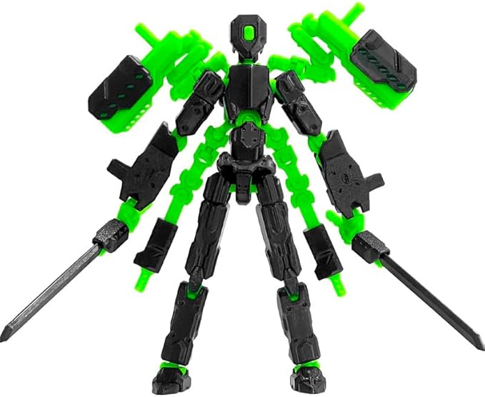 T13 Action Figures Helix Robot 8 Inch, Assembly Completed T 13,3D Printed Robo 13 - The Premium Action Figures for Sci-Fi Enthusiasts (Black Green)