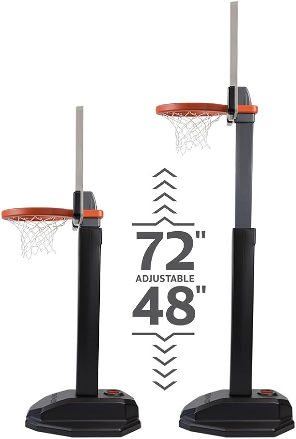 Huplay Pro Large Adjustable Post Basketball Set