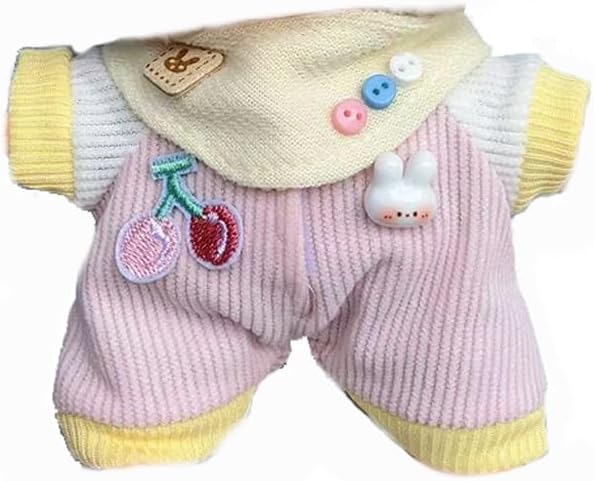 Clothes Set for 17cm Doll, 5 Pack Clothes & Outfit Pack for 17cm Dolls, Dolls Accessories for Collectors, No Doll Included (Set 1)