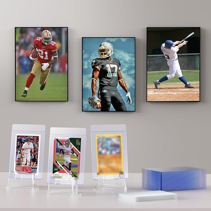 100ct Semi Rigid Card Holders & 100ct Soft Sleeves for PSA, SGC, BGS, CSG Graded Cards Submissions, PSA Submission Card Sleeves for Sports, PKM, Baseball, Trading Cards