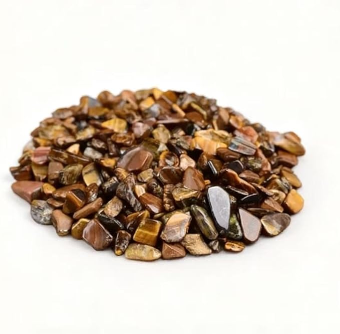 Bulk Raw Crystals - Beginner DIY Healing Crystal Set, 0.6-1.2” Natural Unpolished Gemstones for Terrarium, Meditation, Tarot, Grids, Aroma Stone, 0.45lb (Tiger’s Eye-S)
