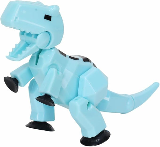 Zing Stikbot MEGA Dino Carnotaurus Single (Ice Blue), 6" Long x 3" Tall StikBot, Create Stop Motion Animation, Age 4+