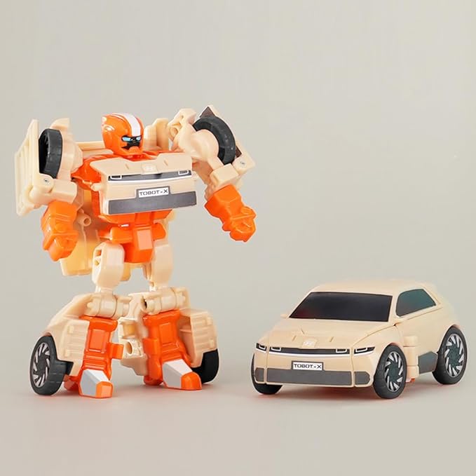 New TOBOT, MINI TOBOT X, Youngtoys Transforming Collectible Vehicle to Robot, Heroes Animation Character Toys for Kids 3 and up Transform Toys Cars, Mini Size 4-inch