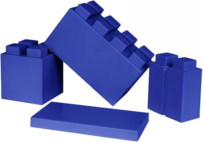 EverBlock Single Color Combo Pack | Giant Building Blocks | Easy to Connect & Reuse | Indoor & Outdoor Use | Build Displays & Structures | Blue