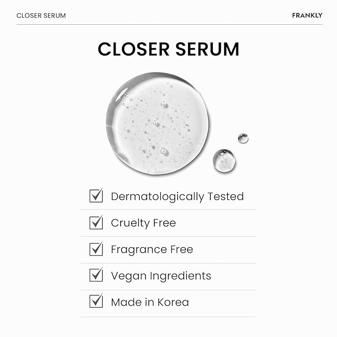 FRANKLY Closer Serum Mega Jumbo | Pore Minimizer Serum | 9 Peptides, Vegan Collagen, Adenosine, PHA | Korean Pore Minimizer for Glass Skin, Anti-Aging, Hydration, Elasticity | 3.38 fl oz