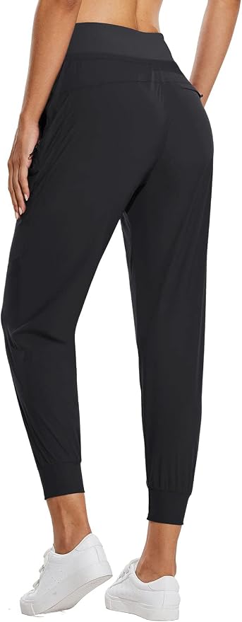 baleaf Womens Lightweight Hiking Pants Water Resistant Quick Dry Joggers with 5 Zipper Pockets UPF 50+ for Travel Hiking
