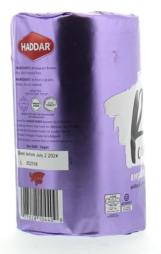 Haddar Multigrain Unsalted Rice cakes, 3.5 Oz