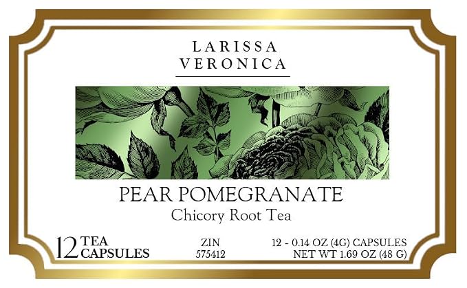 Pear Pomegranate Chicory Root Tea (Single Serve K-Cup Pods) (12 pods, ZIN: 575412) - 2 Pack