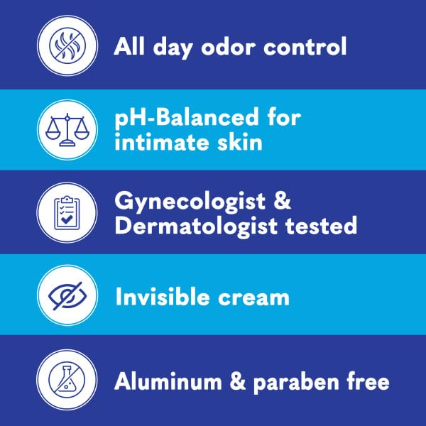 Summer’s Eve Ultimate Odor Protection Whole Body Deodorant Cream, Fresh Scent, Aluminum Free, All Day Odor Control, Invisible Cream, 3 Ounce (Pack of 2)