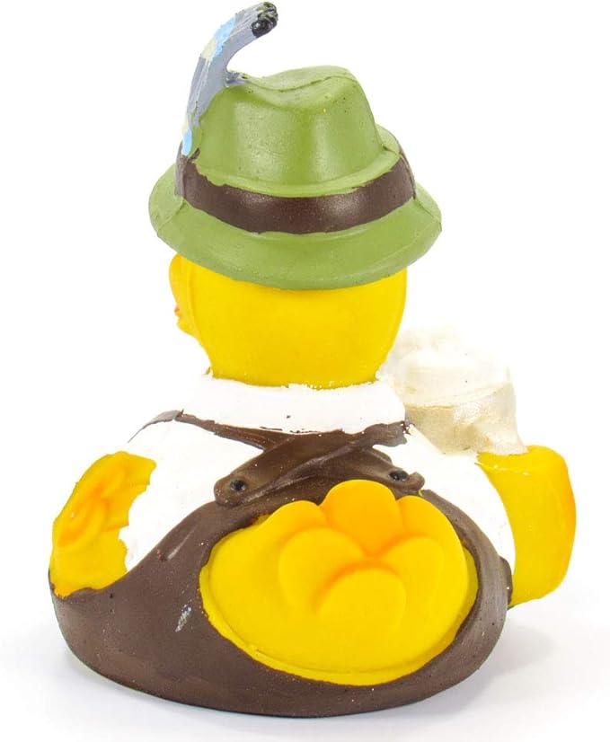 Lanco Octoberfest German Beer Rubber Duck Bath Toy | All Natural, Organic, Eco Friendly, Squeaker | Imported from Barcelona, Spain