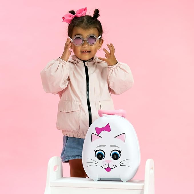 My Carry Potty - Cat Travel Potty, Award-Winning Portable Toddler Toilet Seat for Kids to Take Everywhere